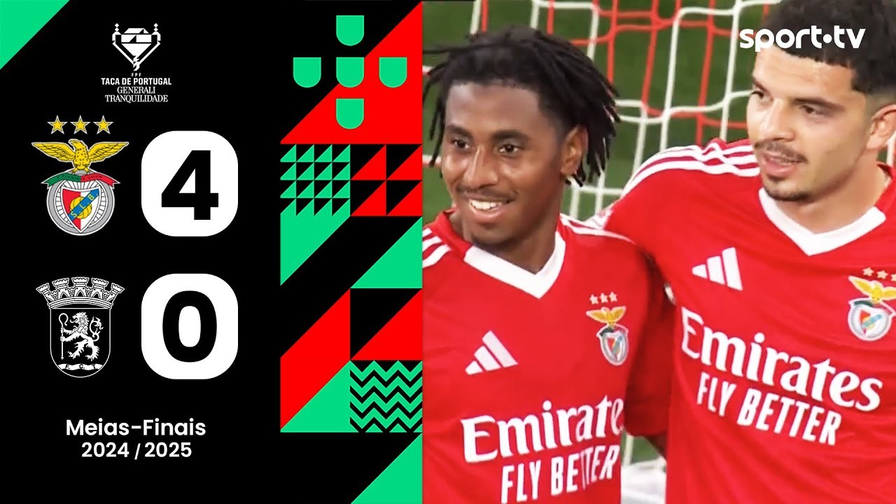 #ไฮไลท์ฟุตบอล [ เบนฟิก้า 4 - 0 ทีร์เซนเซ่ ] โปรตุเกส คัพ (รอบรองชนะเลิศ)นัดสอง 2025/24.4.68