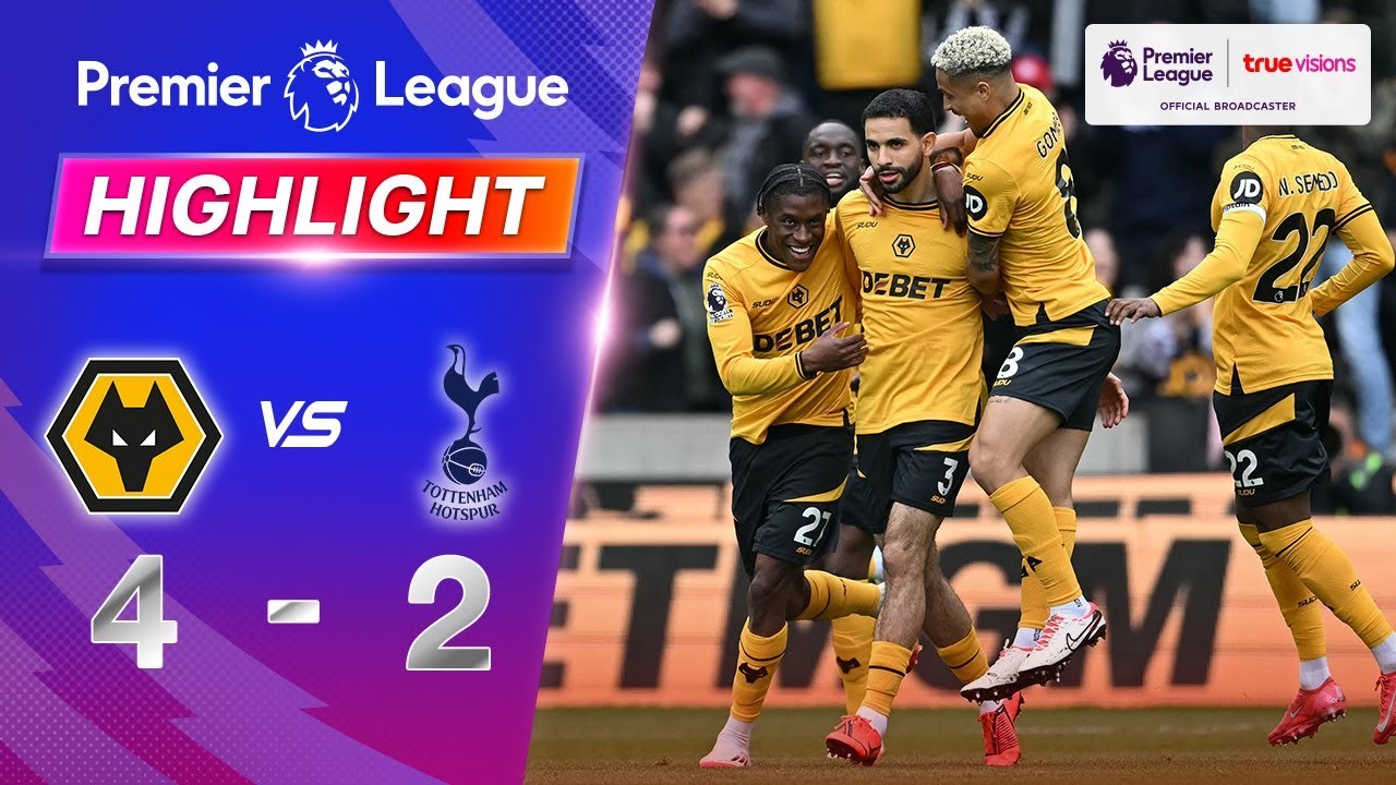 #ไฮไลท์ฟุตบอล [ วูล์ฟแฮมป์ตัน 4 - 2 ท็อตแน่ม ฮ็อตสเปอร์ส ] พรีเมียร์ลีก อังกฤษ 2025/14.4.68