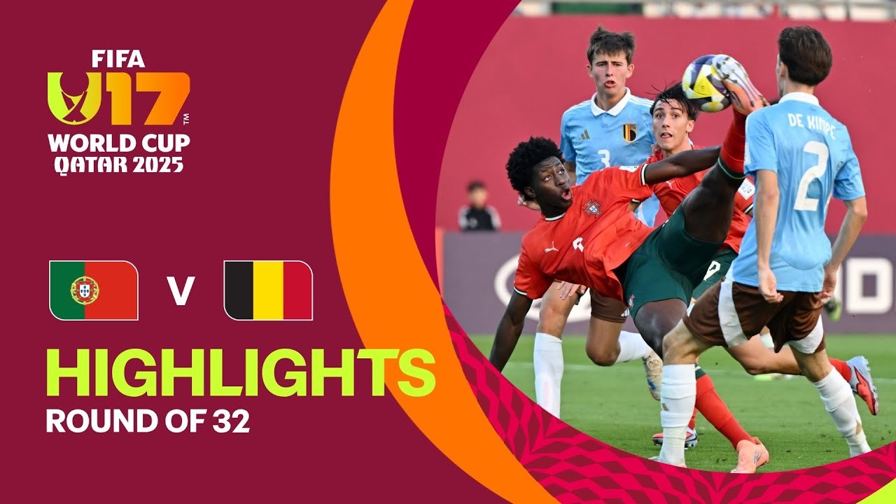 #ไฮไลท์ฟุตบอล [ โปรตุเกส(U17) 2 - 1 เบลเยี่ยม(U17) ] ฟุตบอลโลก เยาวชน รุ่นอายุไม่เกิน 17ปี  2025/15.11.68