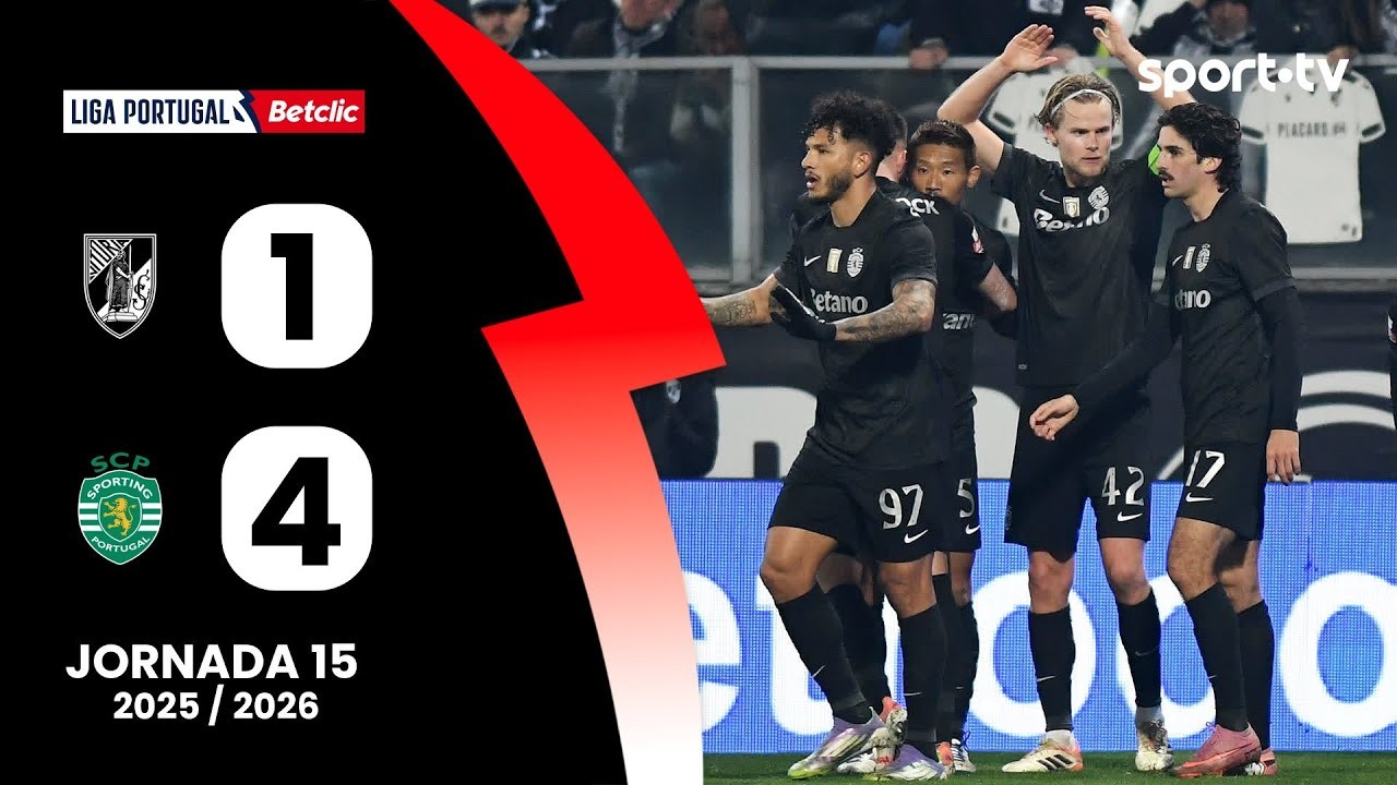 #ไฮไลท์ฟุตบอล [ วิตอเรีย กิมาไรส์ 1 - 4 สปอร์ติ้ง ลิสบอน ] พรีไมร่า ลีก้า โปรตุเกส 2025/24.12.68