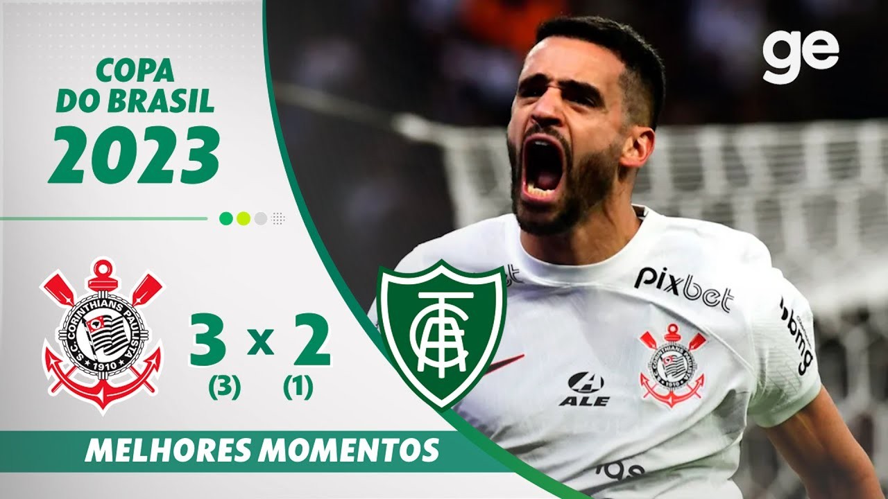 #ไฮไลท์ฟุตบอล [ โครินเธียนส์ 3 - 2 อเมริกา เอ็มจี ] บราซิล คัพ 2023