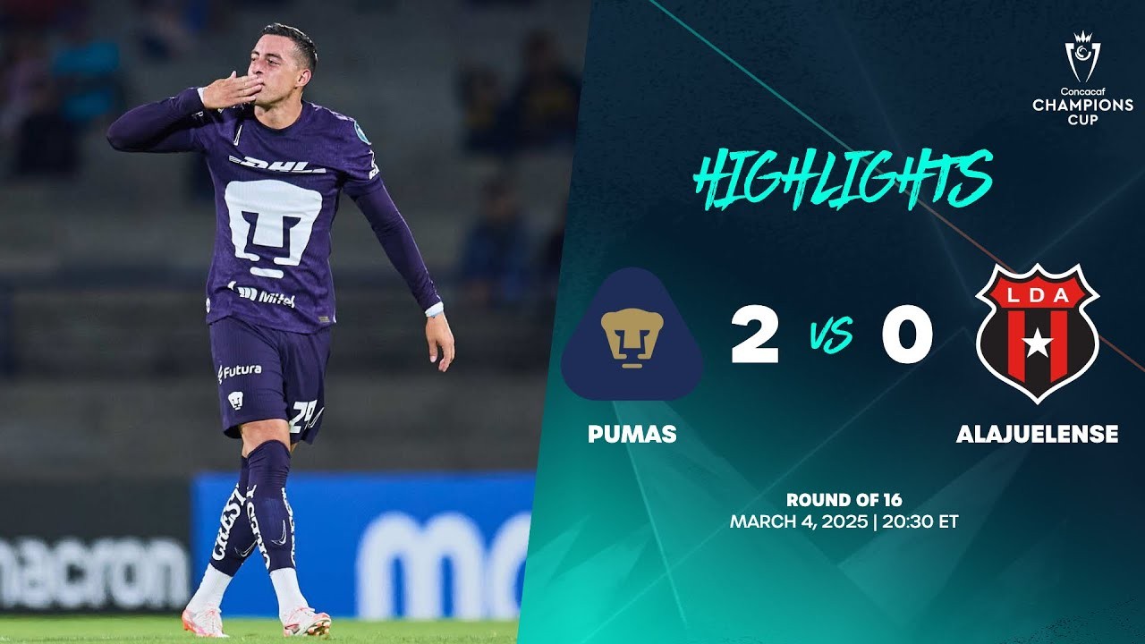 #ไฮไลท์ฟุตบอล [ พูมาส ยูนัม 2 - 0 อลาจูเรนเซ่ ] คอนคาเคฟ แชมเปี้ยนส์ คัพ 2025/5.3.68