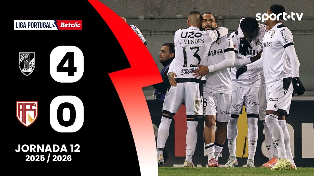 #ไฮไลท์ฟุตบอล [ วิตอเรีย กิมาไรส์ 4 - 0 เอวีเอส ฟูเตโบล ] พรีไมร่า ลีก้า โปรตุเกส 2025/29.11.68