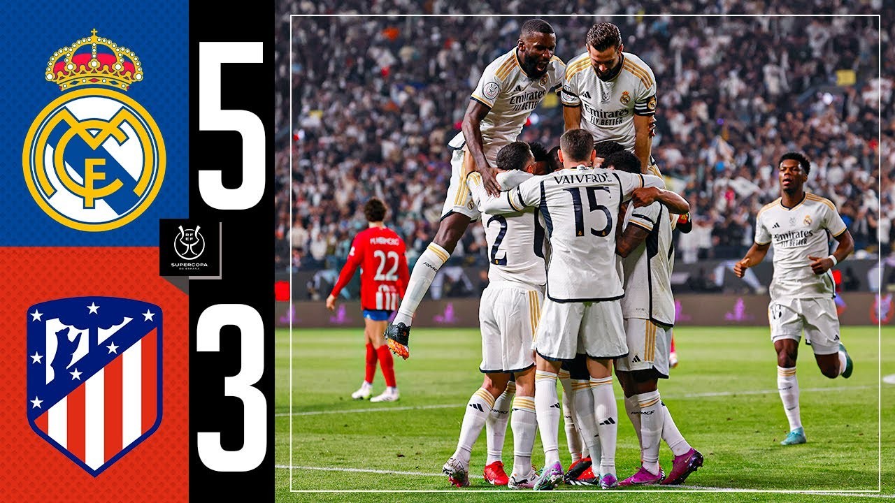 #ไฮไลท์ฟุตบอล [ เรอัล มาดริด 3 - 3 แอตเลติโก้ มาดริด (ต่อเวลาพิเศษ 5 - 3) ] สเปน ซุปเปอร์คัพ (รอบรองชนะเลิศ) 2024/11.1.67